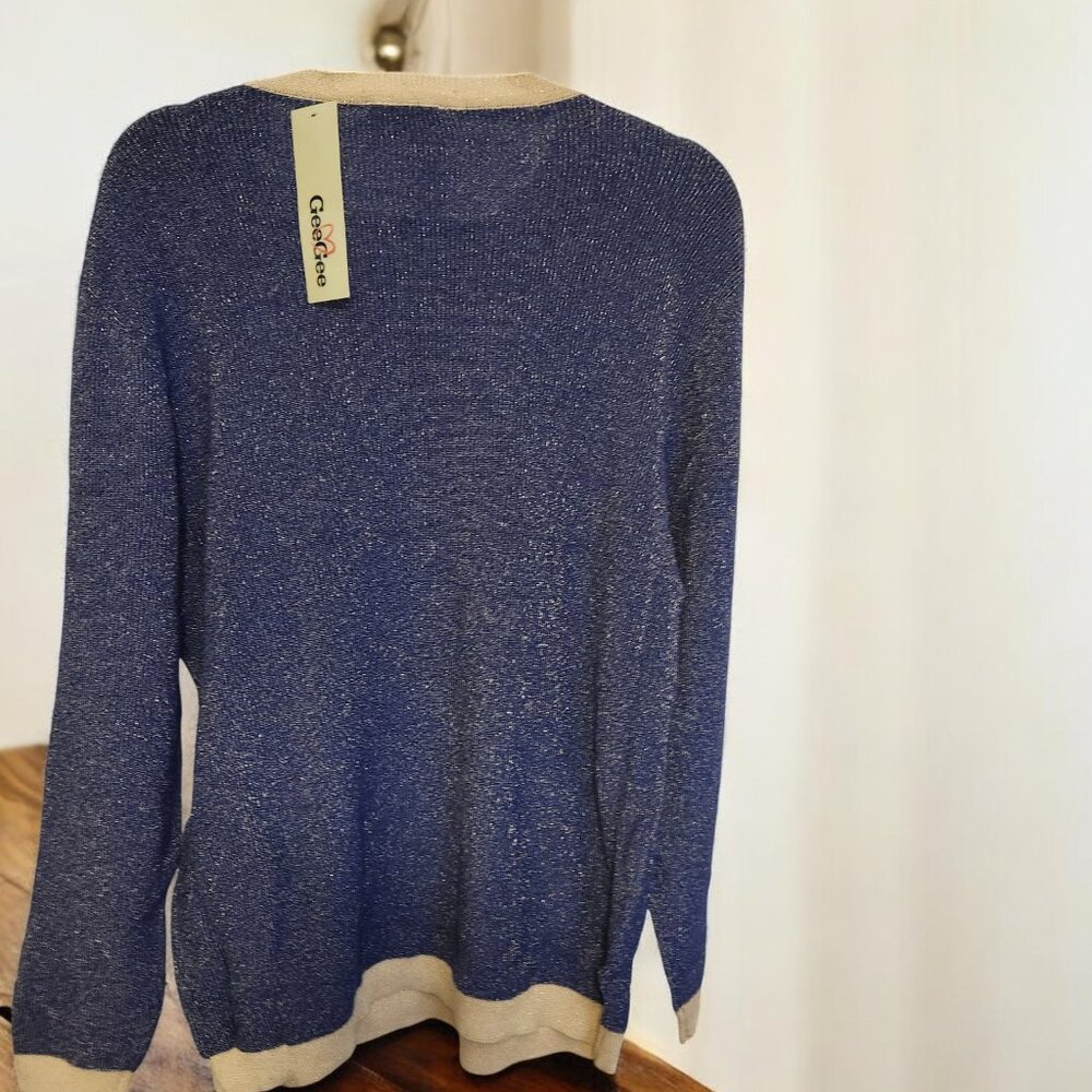 GeeGee NWT 2XL Cotton Blend Top | Soft Stretchy Casual Everyday Sweater - Picture 8 of 12